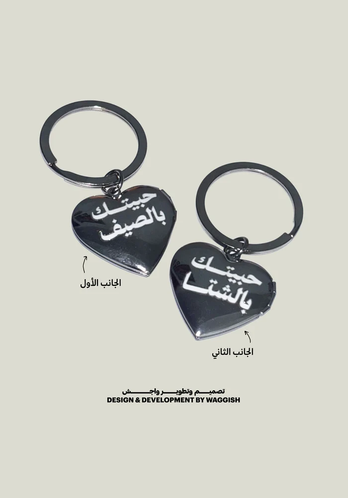 Love in Summer & Winter Locket Keychain