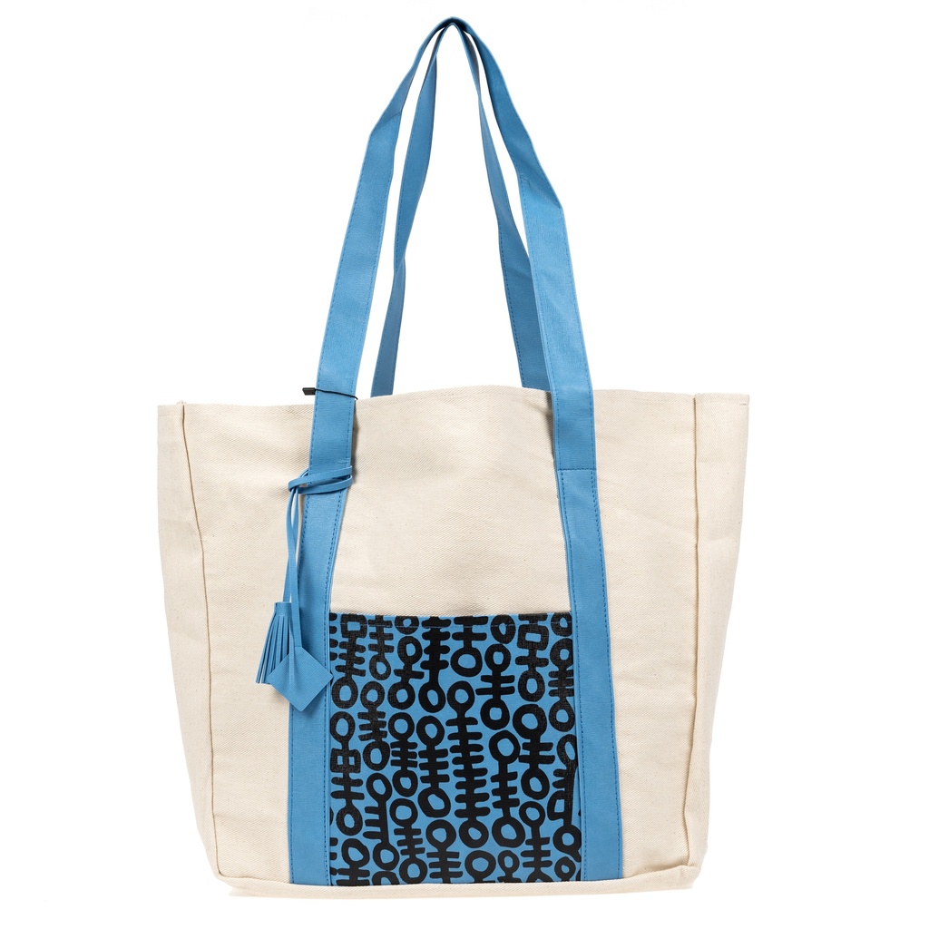 Linen and Leather Totebag