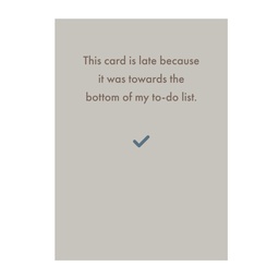 [Deadpan] Greeting Card - The card is late