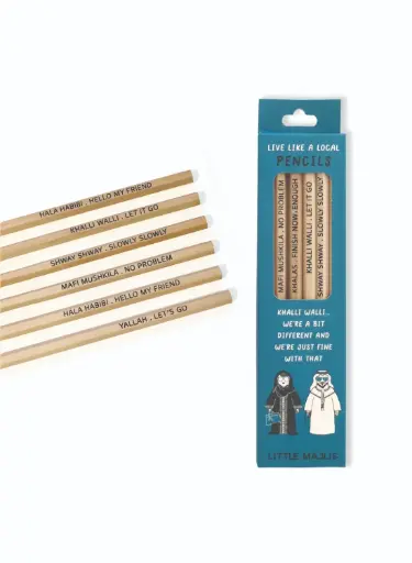 [Little Majlis] Pencil Set Of 6 Live Like a Local